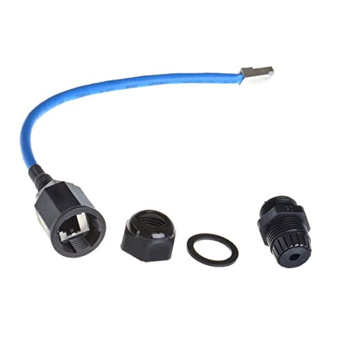 Guindxan 2 Stück M20 RJ45 Wasserdicht Cat5/5E/6 8P8C Stecker IP67 Ethernet LAN Doppelkopf mit Cat6 Guindxan 2 Stück M20 RJ45 Wasserdicht Cat5/5E/6 8P8C Stecker IP67 Ethernet LAN Doppelkopf mit Cat6 von Guindxan