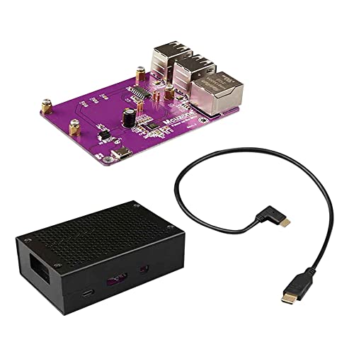 Guindxan Für Zero 2W auf 3B Board USB HUB 100Mbps Ethernet Expansion Board mit Aluminiumlegierung Shell A von Guindxan