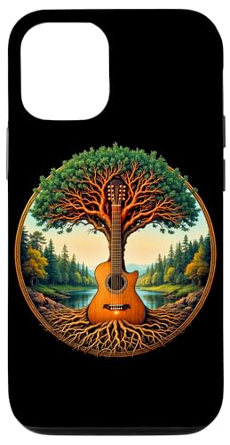 Akustikgitarre Baum des Lebens See & Wald Natur Gitarrist Hülle für iPhone 12/12 Pro Akustikgitarre Baum des Lebens See & Wald Natur Gitarrist Hülle für iPhone 12/12 Pro von Guitarist Nature Guitar Musician Apparel & Gifts