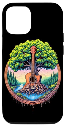 Akustikgitarre Baum des Lebens See & Wald Natur Gitarrist Hülle für iPhone 12/12 Pro Akustikgitarre Baum des Lebens See & Wald Natur Gitarrist Hülle für iPhone 12/12 Pro von Guitarist Nature Guitar Musician Apparel & Gifts