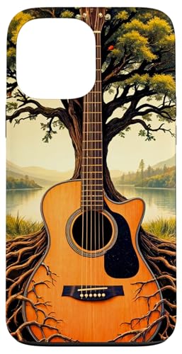 Akustikgitarre Baum des Lebens See & Wald Natur Gitarrist Hülle für iPhone 13 Pro Max von Guitarist Nature Guitar Musician Apparel & Gifts