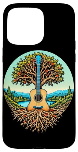 Akustikgitarre Baum des Lebens See & Wald Natur Gitarrist Hülle für iPhone 15 Pro Max Akustikgitarre Baum des Lebens See & Wald Natur Gitarrist Hülle für iPhone 15 Pro Max von Guitarist Nature Guitar Musician Apparel & Gifts