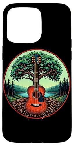 Akustikgitarre Baum des Lebens See & Wald Natur Gitarrist Hülle für iPhone 15 Pro Max Akustikgitarre Baum des Lebens See & Wald Natur Gitarrist Hülle für iPhone 15 Pro Max von Guitarist Nature Guitar Musician Apparel & Gifts