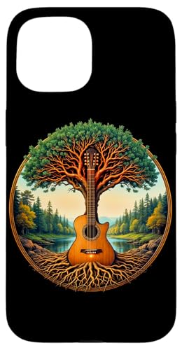 Akustikgitarre Baum des Lebens See & Wald Natur Gitarrist Hülle für iPhone 15 Akustikgitarre Baum des Lebens See & Wald Natur Gitarrist Hülle für iPhone 15 von Guitarist Nature Guitar Musician Apparel & Gifts