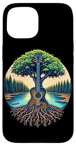 Akustikgitarre Baum des Lebens See & Wald Natur Gitarrist Hülle für iPhone 15 Akustikgitarre Baum des Lebens See & Wald Natur Gitarrist Hülle für iPhone 15 von Guitarist Nature Guitar Musician Apparel & Gifts
