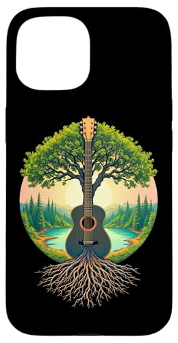 Akustikgitarre Baum des Lebens See & Wald Natur Gitarrist Hülle für iPhone 15 Akustikgitarre Baum des Lebens See & Wald Natur Gitarrist Hülle für iPhone 15 von Guitarist Nature Guitar Musician Apparel & Gifts
