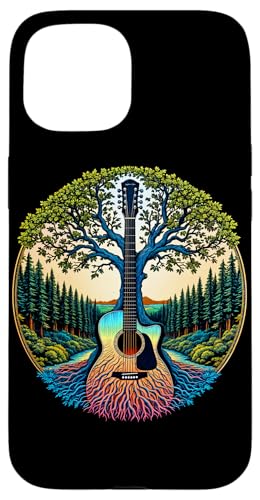 Akustikgitarre Baum des Lebens See & Wald Natur Gitarrist Hülle für iPhone 15 Akustikgitarre Baum des Lebens See & Wald Natur Gitarrist Hülle für iPhone 15 von Guitarist Nature Guitar Musician Apparel & Gifts