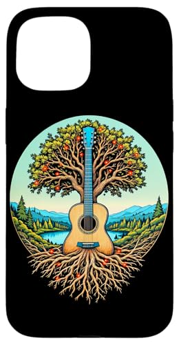 Akustikgitarre Baum des Lebens See & Wald Natur Gitarrist Hülle für iPhone 15 Akustikgitarre Baum des Lebens See & Wald Natur Gitarrist Hülle für iPhone 15 von Guitarist Nature Guitar Musician Apparel & Gifts