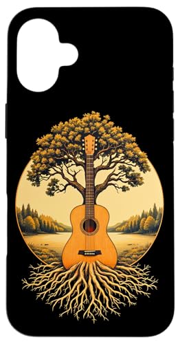 Akustikgitarre Baum des Lebens See & Wald Natur Gitarrist Hülle für iPhone 16 Plus Akustikgitarre Baum des Lebens See & Wald Natur Gitarrist Hülle für iPhone 16 Plus von Guitarist Nature Guitar Musician Apparel & Gifts