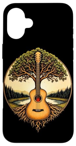 Akustikgitarre Baum des Lebens See & Wald Natur Gitarrist Hülle für iPhone 16 Plus Akustikgitarre Baum des Lebens See & Wald Natur Gitarrist Hülle für iPhone 16 Plus von Guitarist Nature Guitar Musician Apparel & Gifts