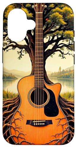 Akustikgitarre Baum des Lebens See & Wald Natur Gitarrist Hülle für iPhone 16 Akustikgitarre Baum des Lebens See & Wald Natur Gitarrist Hülle für iPhone 16 von Guitarist Nature Guitar Musician Apparel & Gifts