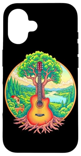 Akustikgitarre Baum des Lebens See & Wald Natur Gitarrist Hülle für iPhone 16 Akustikgitarre Baum des Lebens See & Wald Natur Gitarrist Hülle für iPhone 16 von Guitarist Nature Guitar Musician Apparel & Gifts