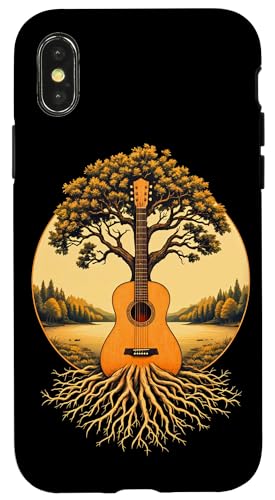 Akustikgitarre Baum des Lebens See & Wald Natur Gitarrist Hülle für iPhone X/XS Akustikgitarre Baum des Lebens See & Wald Natur Gitarrist Hülle für iPhone X/XS von Guitarist Nature Guitar Musician Apparel & Gifts