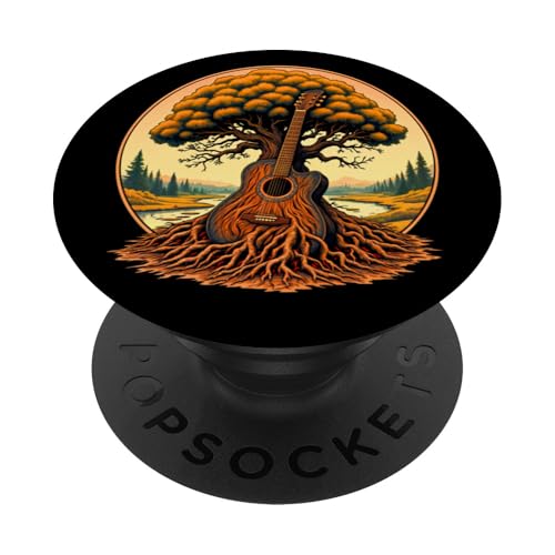 Akustikgitarre Baum des Lebens See & Wald Natur Gitarrist PopSockets Klebender PopGrip Akustikgitarre Baum des Lebens See & Wald Natur Gitarrist PopSockets Klebender PopGrip von Guitarist Nature Guitar Musician Apparel & Gifts