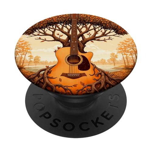 Akustikgitarre Baum des Lebens See & Wald Natur Gitarrist PopSockets Klebender PopGrip Akustikgitarre Baum des Lebens See & Wald Natur Gitarrist PopSockets Klebender PopGrip von Guitarist Nature Guitar Musician Apparel & Gifts