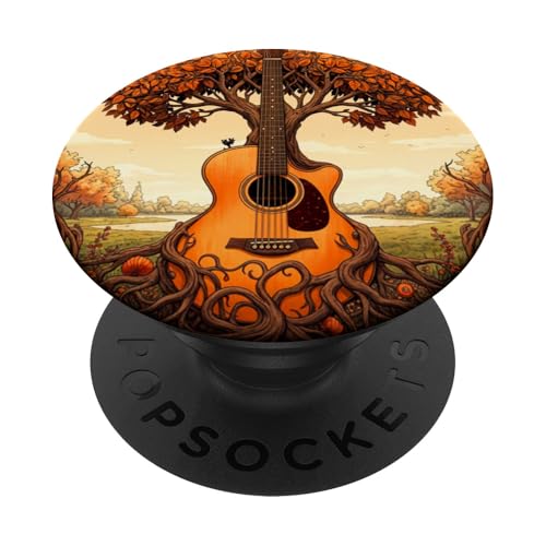 Akustikgitarre Baum des Lebens See & Wald Natur Gitarrist PopSockets Klebender PopGrip Akustikgitarre Baum des Lebens See & Wald Natur Gitarrist PopSockets Klebender PopGrip von Guitarist Nature Guitar Musician Apparel & Gifts