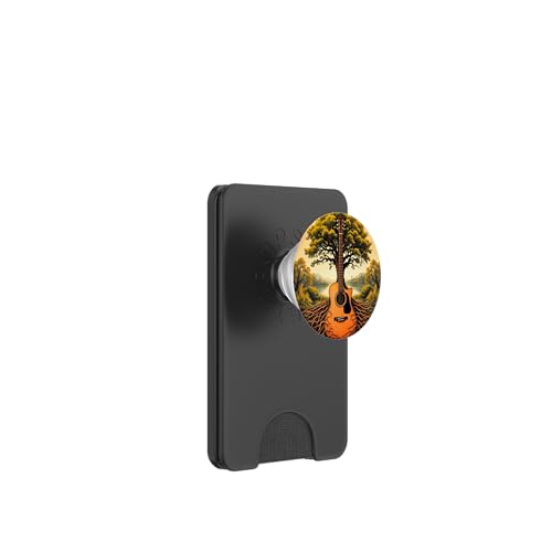 Akustikgitarre Baum des Lebens See & Wald Natur Gitarrist PopSockets PopWallet für MagSafe von Guitarist Nature Guitar Musician Apparel & Gifts