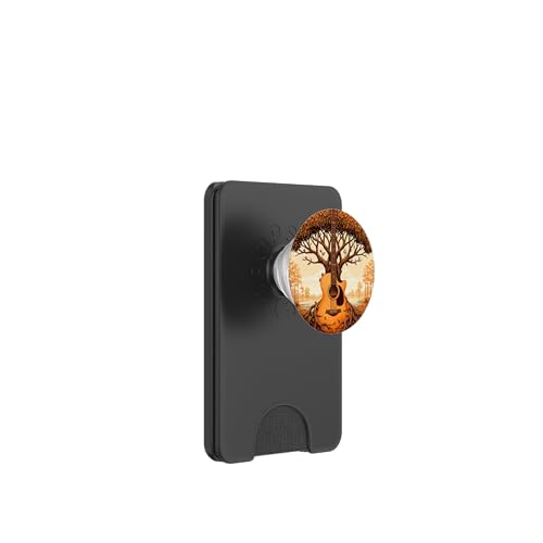 Akustikgitarre Baum des Lebens See & Wald Natur Gitarrist PopSockets PopWallet für MagSafe von Guitarist Nature Guitar Musician Apparel & Gifts