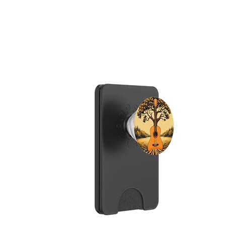 Akustikgitarre Baum des Lebens See & Wald Natur Gitarrist PopSockets PopWallet für MagSafe von Guitarist Nature Guitar Musician Apparel & Gifts