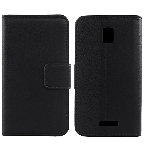 Gukas Echt Leder Tasche Für Alcatel One Touch Pop Star 5070D 4G 5" Hülle Lederhülle Handyhülle Handy Flip Brieftasche mit Kartenfächer Schutz Protektiv Genuine Premium Case Cover Etui Skin (Schwarz) Gukas Echt Leder Tasche Für Alcatel One Touch Pop Star 5070D 4G 5" Hülle Lederhülle Handyhülle Handy Flip Brieftasche mit Kartenfächer Schutz Protektiv Genuine Premium Case Cover Etui Skin (Schwarz) von Gukas