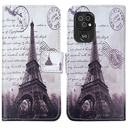 Gukas PU Leder Tasche Hülle Für Doro 8100/8110 / 8100 Plus 6.1" Handy Flip Book Stand Lederhülle Handyhülle Brieftasche Schutz Case Cover Etui Holder (Tower) von Gukas