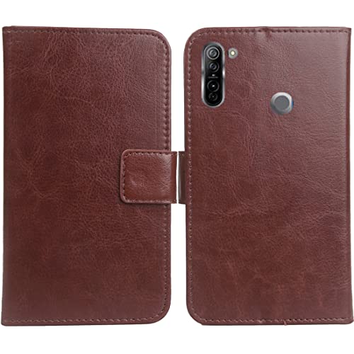 Gukas PU Leder Tasche Hülle Für EL X70 6.51" Handy Flip Lederhülle Handyhülle Brieftasche Schutz Case Cover Etui (Braun) von Gukas