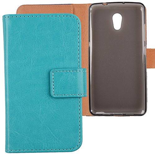 Gukas PU Leder Tasche Hülle Für Lenovo Vibe P2 5.5" Handy Flip Design Brieftasche mit Karten Slots Schutz Protektiv Case Cover Etui Skin (Farbe: Blau) von Gukas