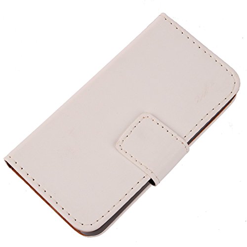 Gukas PU Leder Tasche Hülle Für Sony Xperia X F5121 5" Handy Flip Design Brieftasche mit Kartenfächer Schutz Protektiv Case Cover Etui Skin Shell (Farbe: Weiss) von Gukas