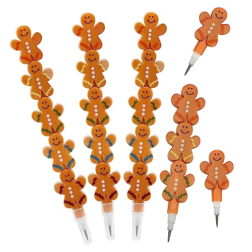 4 Stück Stapelbare Lebkuchenmann Bleistift für Kinder - Steckbare Weihnachtsstifte, Geburtstag Geschenke 4 Stück Stapelbare Lebkuchenmann Bleistift für Kinder - Steckbare Weihnachtsstifte, Geburtstag Geschenke von Gukasxi