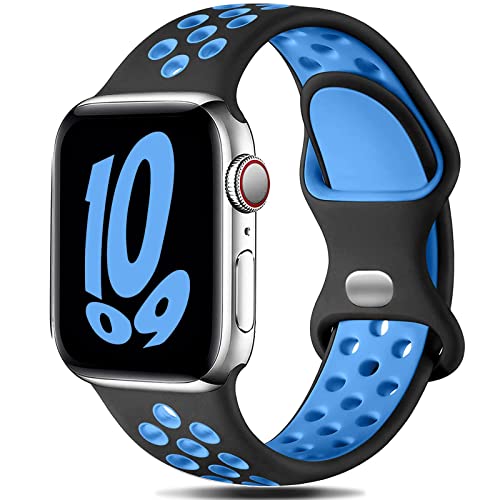 Gulemfy Kompatibel mit Apple Watch Armband - Apple Watch Sportarmband 44mm 42mm 45mm 46mm 49mm 38mm 40mm 41mm,Atmungsaktiv Silikon Armband für iWatch Series Ultra SE/10/9/8/7/6/5/4/3/2/1Unisex Gulemfy Kompatibel mit Apple Watch Armband - Apple Watch Sportarmband 44mm 42mm 45mm 46mm 49mm 38mm 40mm 41mm,Atmungsaktiv Silikon Armband für iWatch Series Ultra SE/10/9/8/7/6/5/4/3/2/1Unisex von Gulemfy