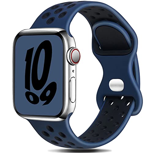 Gulemfy Kompatibel mit Apple Watch Armband - Apple Watch Sportarmband 44mm 42mm 45mm 46mm 49mm 38mm 40mm 41mm,Atmungsaktiv Silikon Armband für iWatch Series Ultra SE/10/9/8/7/6/5/4/3/2/1Unisex Gulemfy Kompatibel mit Apple Watch Armband - Apple Watch Sportarmband 44mm 42mm 45mm 46mm 49mm 38mm 40mm 41mm,Atmungsaktiv Silikon Armband für iWatch Series Ultra SE/10/9/8/7/6/5/4/3/2/1Unisex von Gulemfy