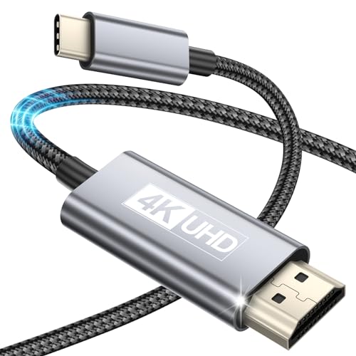 Gulemfy USB C auf HDMI Kabel 2M, Type C auf HDMI Ultra High Speed Kabel 4K UHD Kabel (Thunderbolt 4/3 kompatibel) Kompatibel mit MacBook Pro/Air, Galaxy S23/S22/S21, Note 20, Surface Pro (2M) von Gulemfy
