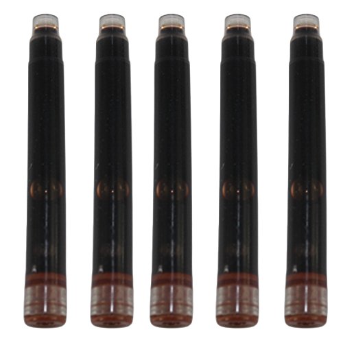 Gullor 25 PCS Internationale Größe Pen Tintenpatrone zu Jinhao Füllfederhalter, braun, 5 Packs Fit von Gullor