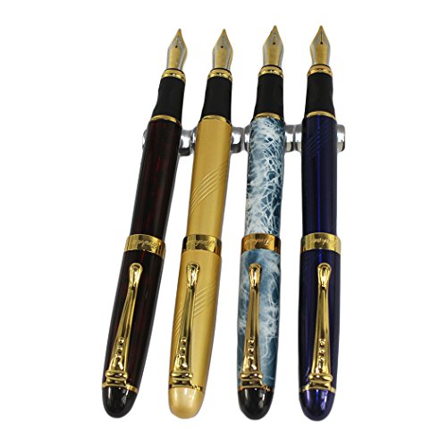 Gullor 4 Stück 450 Füllfederhalter in 4 Farben (elegante Farben) mit Stift Beutel von Gullor