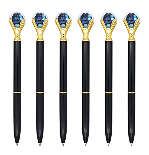 Gullor 6 Stück schwarze Ink Pens Diamond Ball Medium Point Ballpoint Pens, Schwarz Gullor 6 Stück schwarze Ink Pens Diamond Ball Medium Point Ballpoint Pens, Schwarz von Gullor