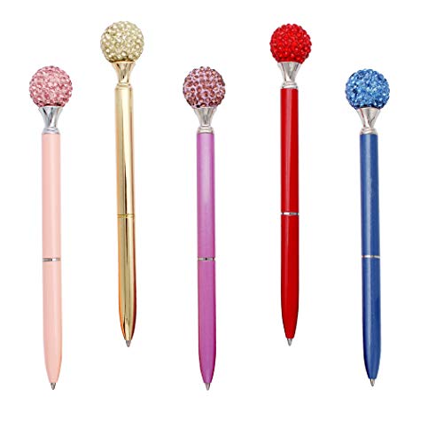 Gullor Kugelschreiber, Diamantkugeln, einziehbar, Metall, mehrfarbig, 5 Stück Multicolor A von Gullor