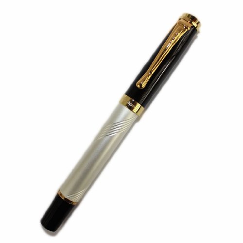 Gullor Tintenroller Jinhao 500 weiße Linie schnitzen Muster Stift mit goldener Schnalle von Gullor