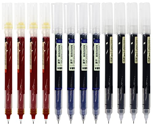 Gullor Tintenroller mit flüssiger Tinte, 0,5 mm feine Spitze, schnell trocknende Stifte zum Schreiben, Notizen und Zeichnen, 3 Farben Tinte, 24 Stück von Gullor