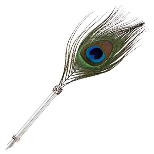 Gullor Vintage Federkiel, Nuture Federdip Pen mit Geschenkbox, Pfau von Gullor