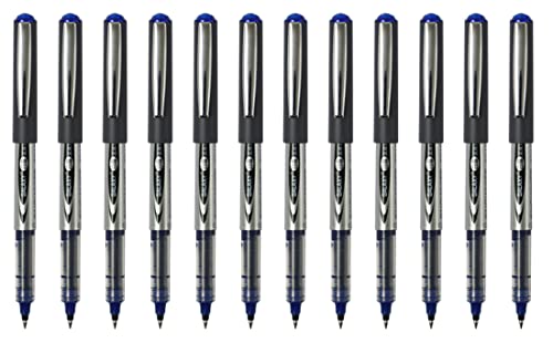 Gullor Vision Stick Tintenroller mit feiner Spitze, 0,5 mm, Flüssigtinte, schnell trocknende Stifte zum Schreiben, blaue Tinte, 12 Stück von Gullor