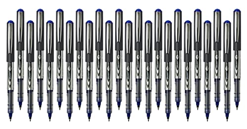 Gullor Vision Stick Tintenroller mit feiner Spitze, 0,5 mm Flüssigtinte schnell trocknende Stifte zum Schreiben, blaue Tinte, 24 Stück von Gullor