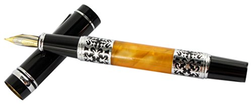 Sch?nes Design YIREN Kalligraphie F¨¹llfederhalter Medium Feder schwarz und orange von Gullor