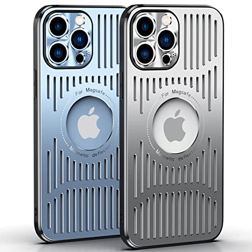GuluGuru Metallhülle für Phone 15 Pro Max, magnetische, schlanke Hülle, kompatibel mit MagSafe, stoßfeste schützende Aluminium-Rückseite, mit Metall-Kamera-Objektivschutz, Wärmeableitung, Silber GuluGuru Metallhülle für Phone 15 Pro Max, magnetische, schlanke Hülle, kompatibel mit MagSafe, stoßfeste schützende Aluminium-Rückseite, mit Metall-Kamera-Objektivschutz, Wärmeableitung, Silber von GuluGuru