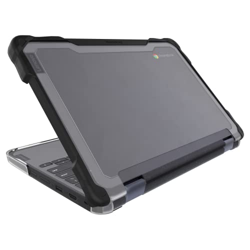 Gumdrop SlimTech Laptophülle passend für Lenovo 300e/300w/500e/500w Gen 3 2in1 für K-12 Studenten, Lehrer und Klassenzimmer, robuste, stoßfeste Stoßfänger für zuverlässigen Geräteschutz Schwarz von Gumdrop