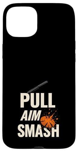 Skeet Schießfalle Shooter Clay Target Pull and Shoot Hülle für iPhone 15 Plus von Gun Sport Competition Shotgun Sport Humor Gift