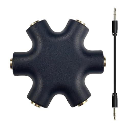 Gungtj Headphone Splitter, 3.5mm Jack Adapter, 2.05x0.51 inches Heavy Duty Stereo Splitting Connector for Men and Women, Audio Sharing Laptop, Tablet, Music Video Sharing von Gungtj