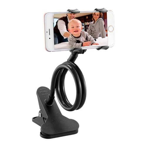 Gungtj Schwanenhals-Handyhalterung, langer Arm, faule Halterung mit stabilem Handy-Clip, 23,5 cm, verstellbare flexible Halterung für Kopfteil, Tisch, Küche und Schlafzimmer, multifunktional Gungtj Schwanenhals-Handyhalterung, langer Arm, faule Halterung mit stabilem Handy-Clip, 23,5 cm, verstellbare flexible Halterung für Kopfteil, Tisch, Küche und Schlafzimmer, multifunktional von Gungtj