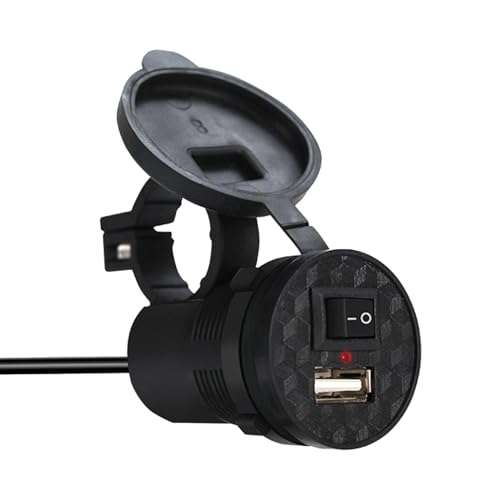 Motorcycle Phone Charger, USB Fast Charging Adapter, 1.5A Stable Output Power Supply, Weatherproof Sturdy Design, for Motorcycles, Scooters, and Electric Bikes Motorcycle Phone Charger, USB Fast Charging Adapter, 1.5A Stable Output Power Supply, Weatherproof Sturdy Design, for Motorcycles, Scooters, and Electric Bikes von Gungtj