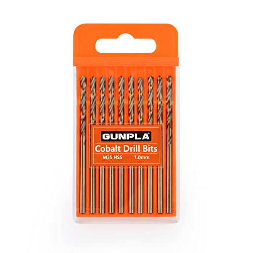 Gunpla Kobalt Bohrer Set 1mm 10-tlg. M35 HSS Cobalt Spiralbohrer Stahlbohrer Metallbohrer Eisenbohrer Gunpla Kobalt Bohrer Set 1mm 10-tlg. M35 HSS Cobalt Spiralbohrer Stahlbohrer Metallbohrer Eisenbohrer von Gunpla
