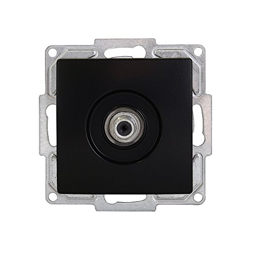 Schalterprogramm Gunsan Visage schwarz (Sat Steckdose TV Antennendose F Stecker) von Günsan